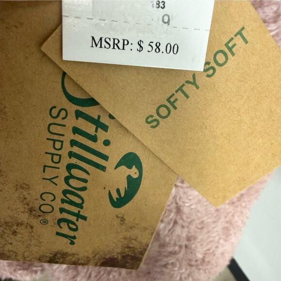 NWT $58 Stillwater Supply Co Softy Soft Sherpa Vest Pink Fuzzy Zip Up sizeMed - Picture 6 of 11